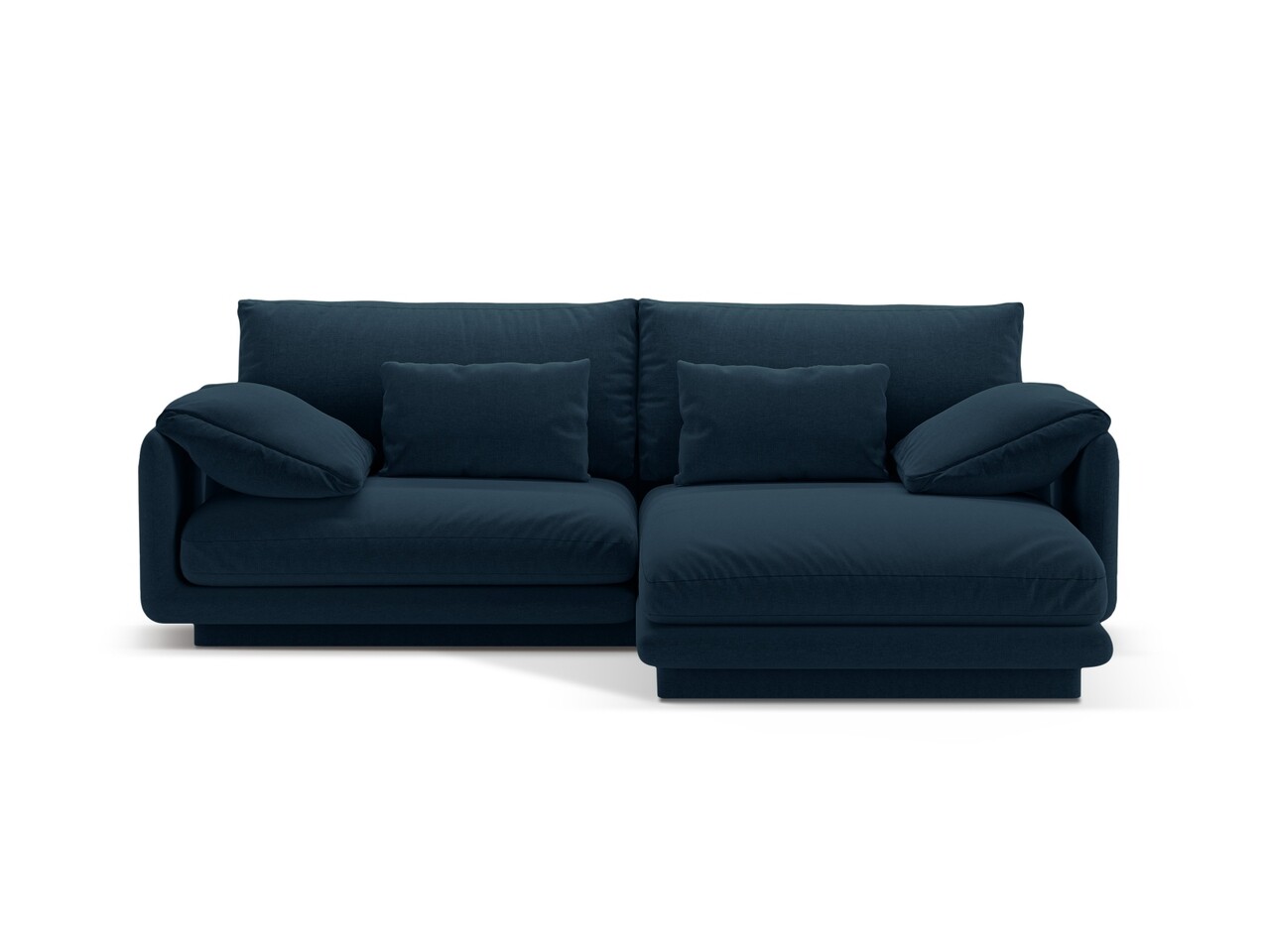 Coltar dreapta 3 locuri, Torino-211, Micadoni Home, 220x170x83 cm, tesatura structurata chenille, albastru navy - imagine 7